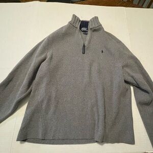 Polo Ralph Lauren men’s quarter zip gray sweater XXL